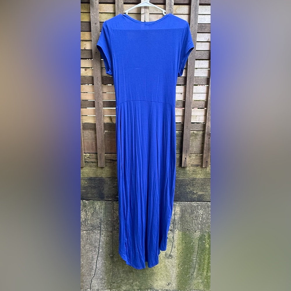 Blue Ruched Dress - Picture 2 of 3